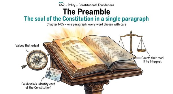 The Preamble note cover — the soul of the Constitution in a single paragraph